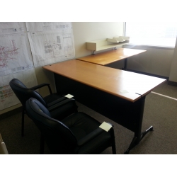 Herman Miller Tapered Edge Work Table Desk, Black Base